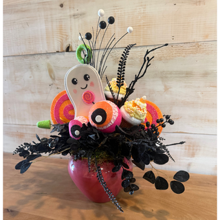 Boo-tiful Ghost Candy Halloween Arrangement