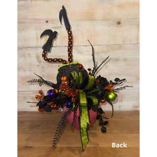 Witch's Cauldron Halloween Arrangement