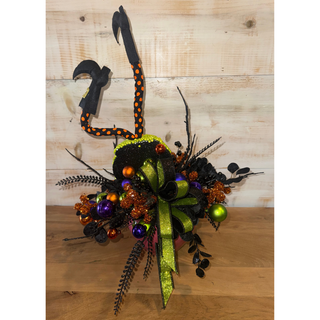 Witch's Cauldron Halloween Arrangement