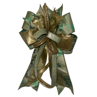 Emerald & Gold Elegance Bow