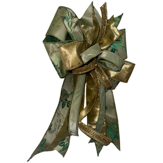 Emerald & Gold Elegance Bow
