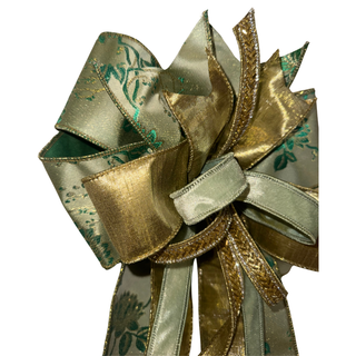 Emerald & Gold Elegance Bow
