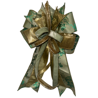 Emerald & Gold Elegance Bow