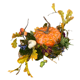 Autumn Woodland Pumpkin Centerpiece