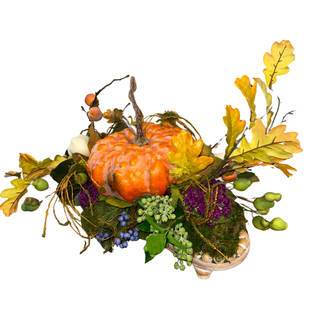 Autumn Woodland Pumpkin Centerpiece