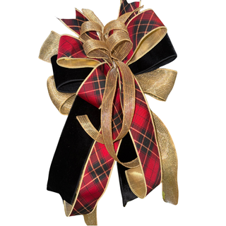 Regal Holiday Plaid Bow