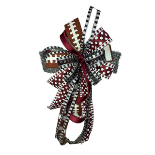 Game Day Football Bow- Maroon