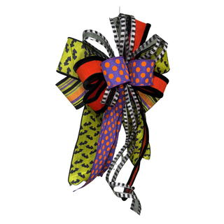 Spooky Stripe Halloween Bow
