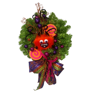 Whimsical Monster Halloween Wreath