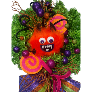 Whimsical Monster Halloween Wreath