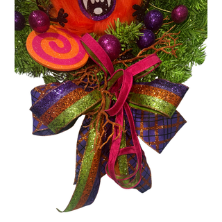 Whimsical Monster Halloween Wreath