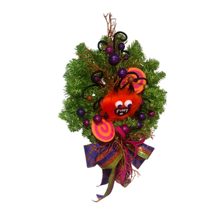 Whimsical Monster Halloween Wreath