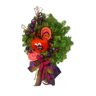 Whimsical Monster Halloween Wreath