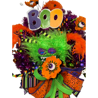 Boo-tiful Monster Halloween Wreath