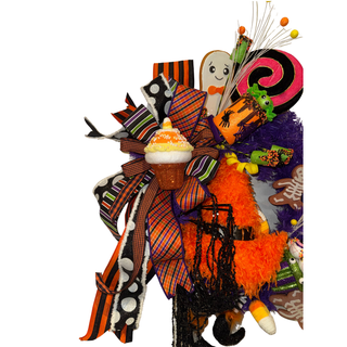Candy Corn & Cackles Wreath