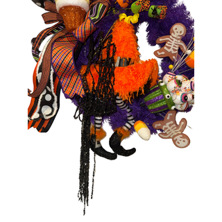 Candy Corn & Cackles Wreath