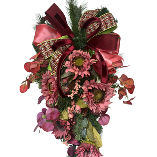 Burgundy Bloom Teardrop