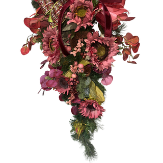 Burgundy Bloom Teardrop
