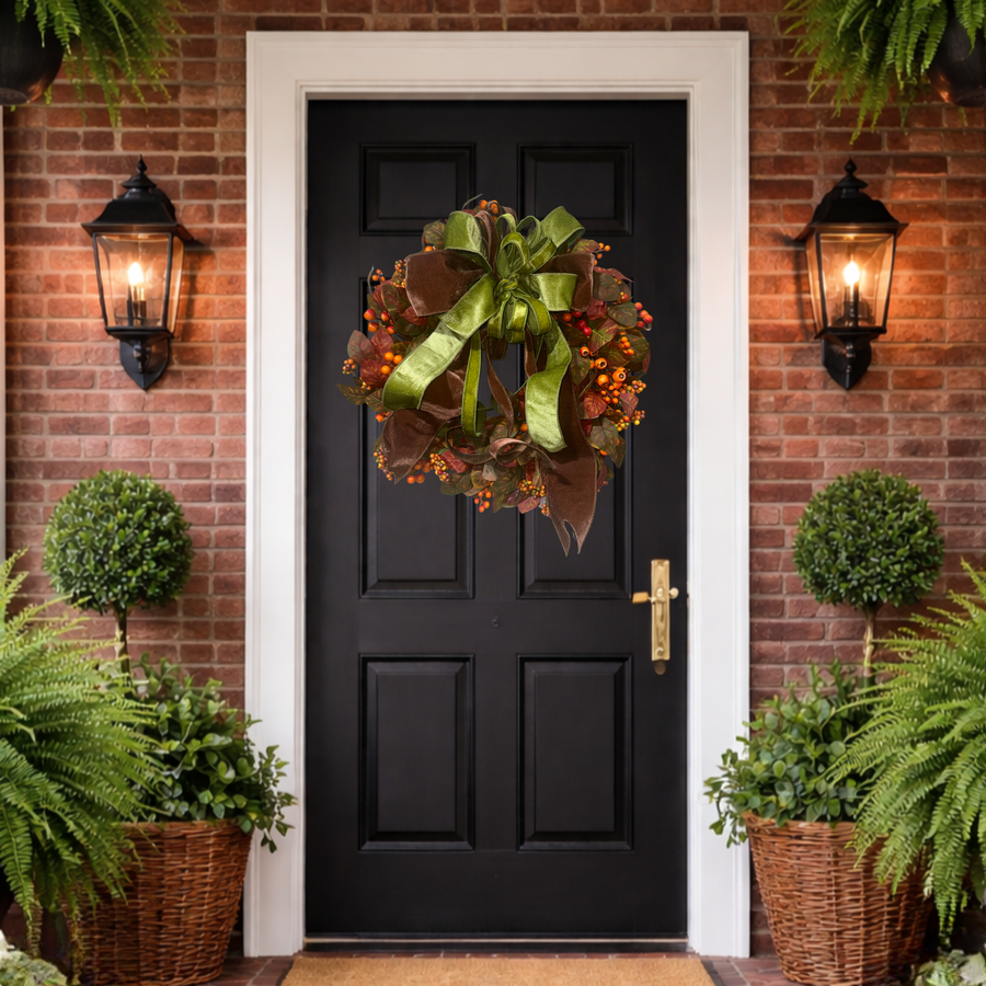 Mixed Berry Wreath with Bow