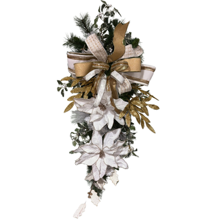 Gilded Poinsettia Teardrop