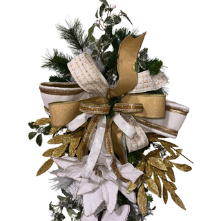 Gilded Poinsettia Teardrop