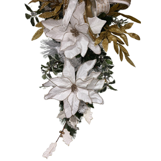 Gilded Poinsettia Teardrop