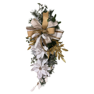 Gilded Poinsettia Teardrop
