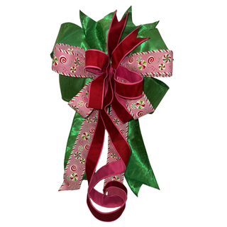 Peppermint Twist Christmas Bow