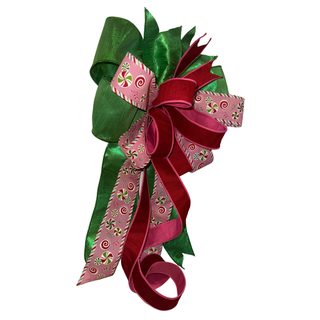Peppermint Twist Christmas Bow