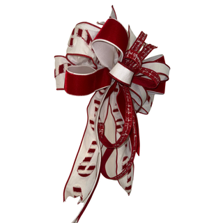 Candy Cane Wishes Christmas Bow
