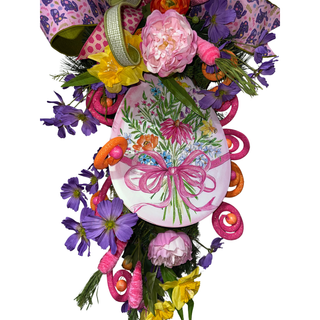 Pink Floral Teardrop