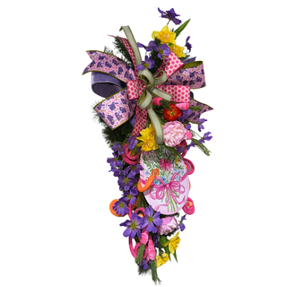 Pink Floral Teardrop