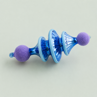 Fluted Stripe Finial Ornament by Glitterville, 5.25"