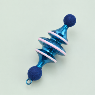 Fluted Stripe Finial Ornament by Glitterville, 5.25"