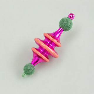 Fluted Stripe Finial Ornament by Glitterville, 5.25"
