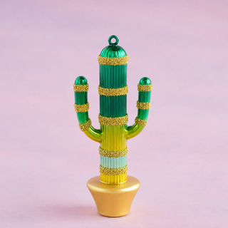 Cactus Ornament by Glitterville, 7"