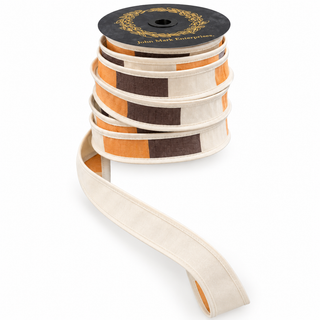 Autumn Spice Stripe Ribbon, 1" X 10YD