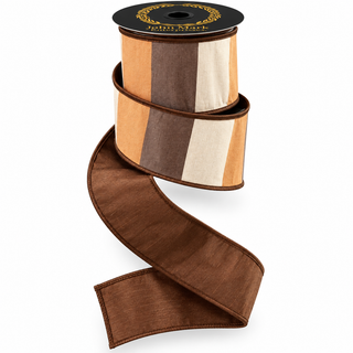 Autumn Spice Stripe Ribbon, 4" X 10YD