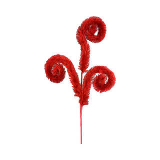 Red Furry Curly Spray