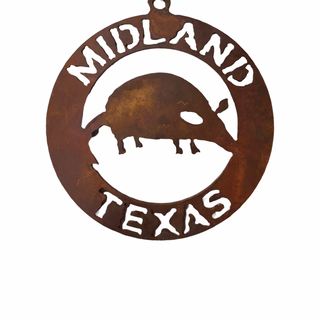 Rustic Midland Armadillo Ornament