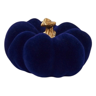 Blue Flocked Pumpkin
