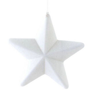 Flocked Hanging Stars, Medium