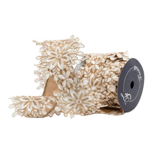 Ivory Snowflake Lace Ribbon, 5.5"X5YD