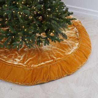 60" Gold Plush Velvet Tree Skirt