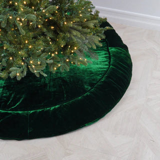 72" Emerald Plush Velvet Tree Skirt