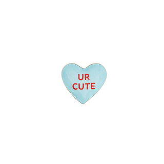 Conversation Candy Heart Trinket Dish