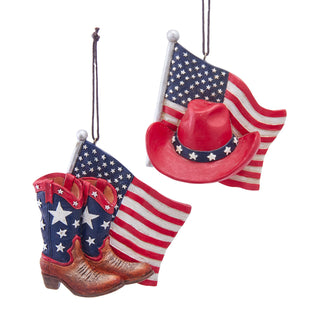 Patriotic Western Ornament