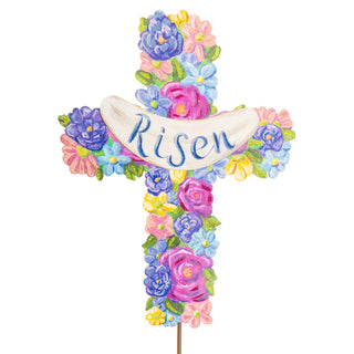 Risen Floral Cross