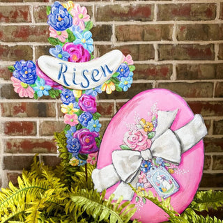 Risen Floral Cross