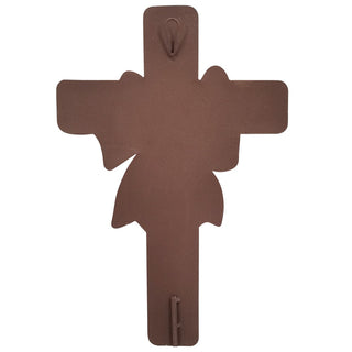 Pink Roses Cross with Bow